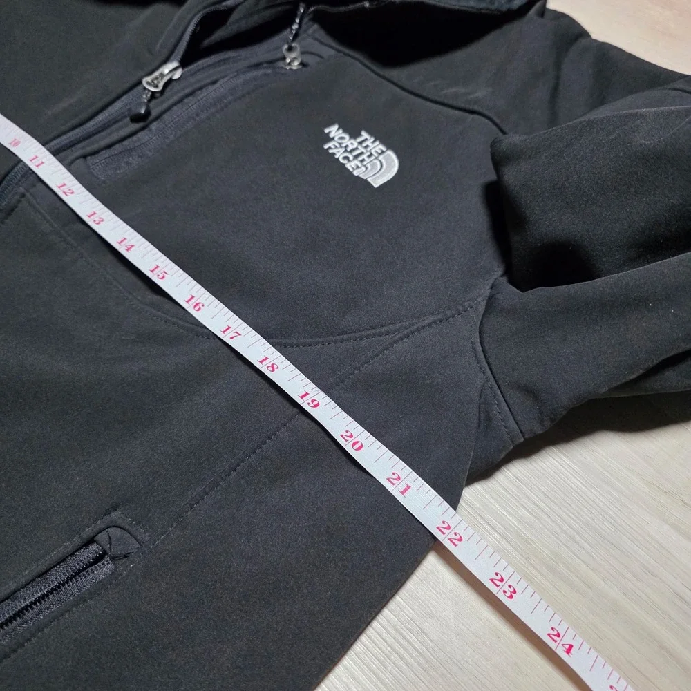 The North Face Apex‎ Softshell Jacket Mens L Black Full Zip Fleece Lined Outdoor